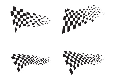 Rennflaggensymbol, einfaches Design, Logo-Vektor v.12