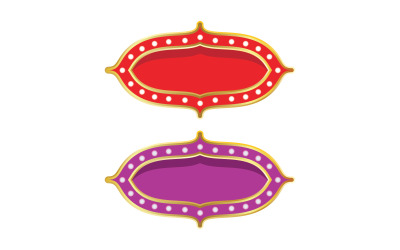 Шаблон логотипа с векторной иллюстрацией циркового элемента v.5