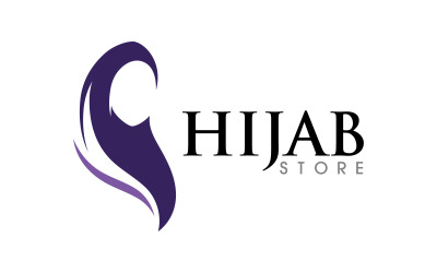Schönheit Muslimah Hijab Shop Vektor-Illustration v.5