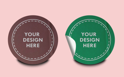 Sticker Mockup Template Design -61