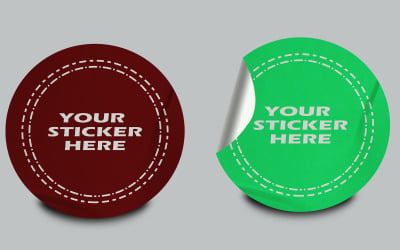 Sticker Mockup Template Design -63