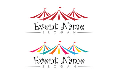 Circus element vector illustratie ontwerp logo sjabloon v.3