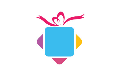 Gift Box Shop Icon Vector Illustratie ontwerp sjabloon v.6