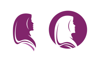 Ilustración vectorial de la tienda de hijab de belleza musulmana v.2