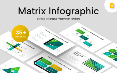 Modello di infografica con diagramma a matrice per Google Slides