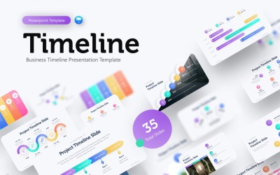 Modello di presentazione di infografica timeline 2