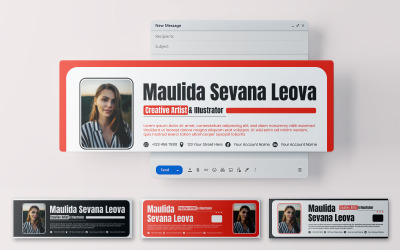 Moderní šablona záhlaví e-mailu 657