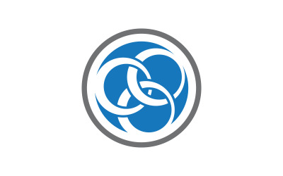 Plantilla de logotipo vectorial abstracto de unidad corporativa empresarial v.2