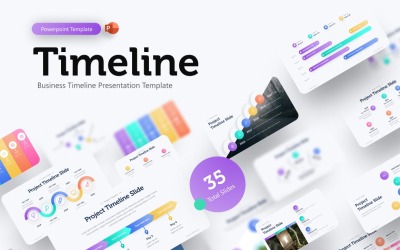 Plantilla de PowerPoint con infografía de línea de tiempo 2