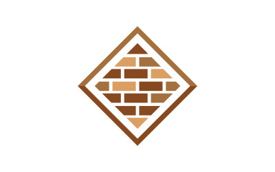 Projekt ilustracji wektorowej ikony ściany z cegły v.8