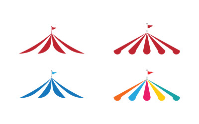 Шаблон логотипа с векторной иллюстрацией циркового элемента v.2