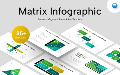 Šablona hlavní poznámky maticového diagramu infografiky