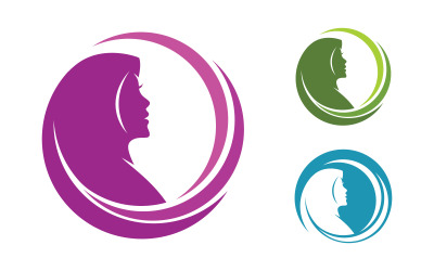 Schönheit Muslimah Hijab Shop Vektor-Illustration v.7