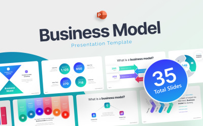 商业模式信息图表 PowerPoint 模板