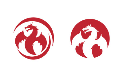 Starker Kopf Drache Vektor Symbol Illustration Design v.1