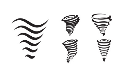 Symbol wektora tornada wiatru Ilustracja logo v.1
