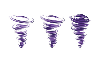Symbol wektora tornada wiatru Ilustracja logo v.7