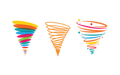Wind Tornado symbol vector Ilustrace loga v.3