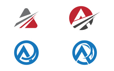 A Letter Concept Logo İş Tasarım Şablonu v.11