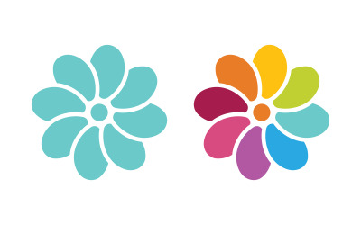 Modello di progettazione dell&amp;#39;icona vettoriale dei petali dei fiori di bellezza illustrazione v.14