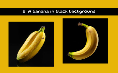 En banan i svart bakgrund