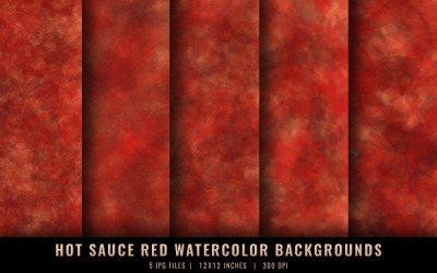 Fondos de acuarela de color rojo con salsa picante