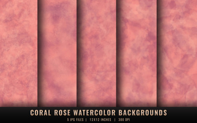 Korallenrose Aquarell Hintergründe