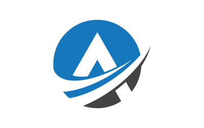 Plantilla de diseño de logotipo empresarial con concepto de letra A v.20