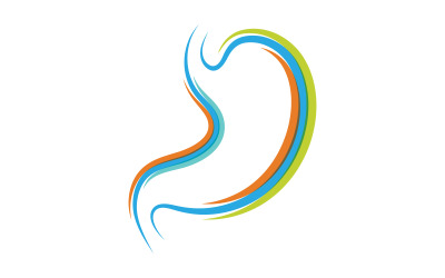 Plantilla de logotipo de icono de atención médica de estómago v.4
