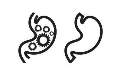 Stomach Medical Health care icon Logo designs Template v.15