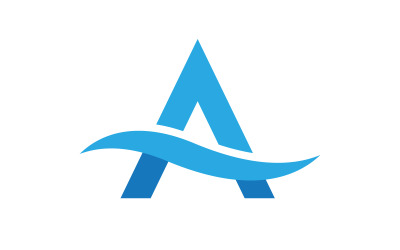 Un modello di progettazione aziendale del logo del concetto di lettera v.6
