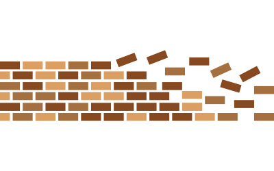 Brick wall vector illustration design Template v.3
