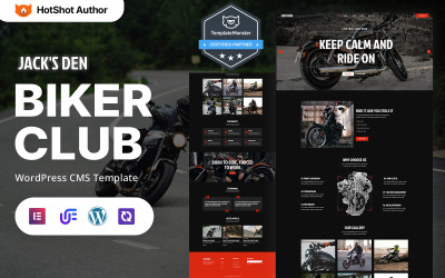 Jack&amp;#39;s Den – Motorosklub és Motoros Közösség WordPress-reszponzív téma