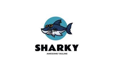 Sharky Simple Mascot Logo 22
