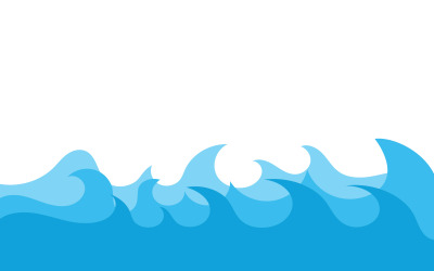 Vattenvåg Illustration Bakgrundsmall v.12