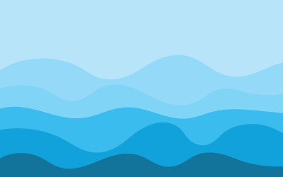 Vattenvåg Illustration Bakgrundsmall v.4
