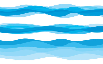 Vattenvåg Illustration Bakgrundsmall v.9