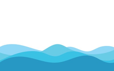 Wasserwellen-Illustrations-Hintergrundvorlage v.20