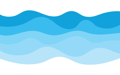 Wasserwellen-Illustrations-Hintergrundvorlage v.3