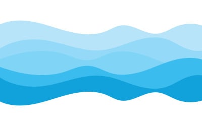 Water Wave Illustration Background Template v.14