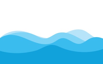 Water Wave Illustration Background Template v.16