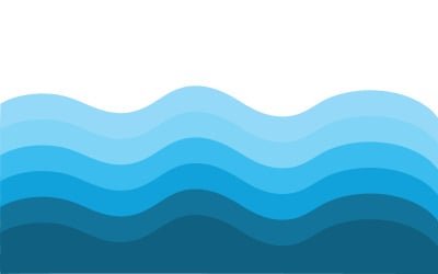 Water Wave Illustration Background Template v.19