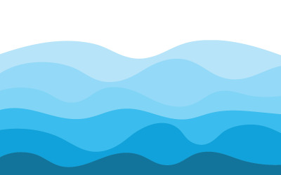 Water Wave Illustration Background Template v.1