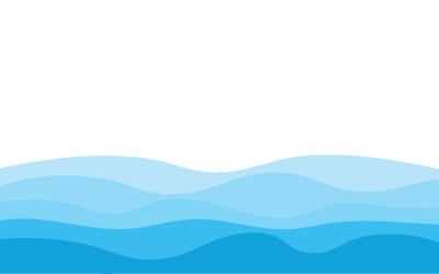 Water Wave Illustration Background Template v.22