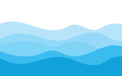 Water Wave Illustration Background Template v.8