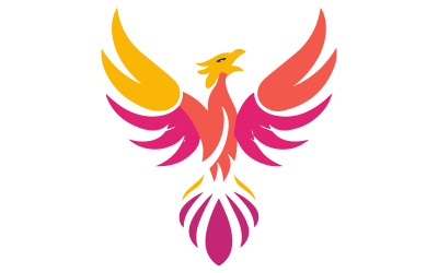 Logo dla marki ptak feniks ze skrzydłami
