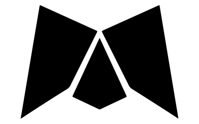 Un logotipo negro que consta de líneas nítidas