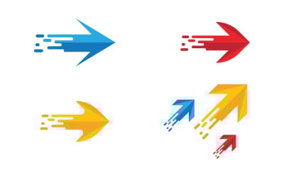 Arrow Faster vector illustration icon Logo Template design v.3