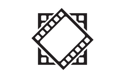 Film cinema icona vettore Logo design illustrazione v.10