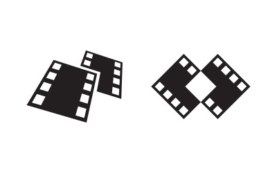Film cinema icona vettore Logo design illustrazione v.22
